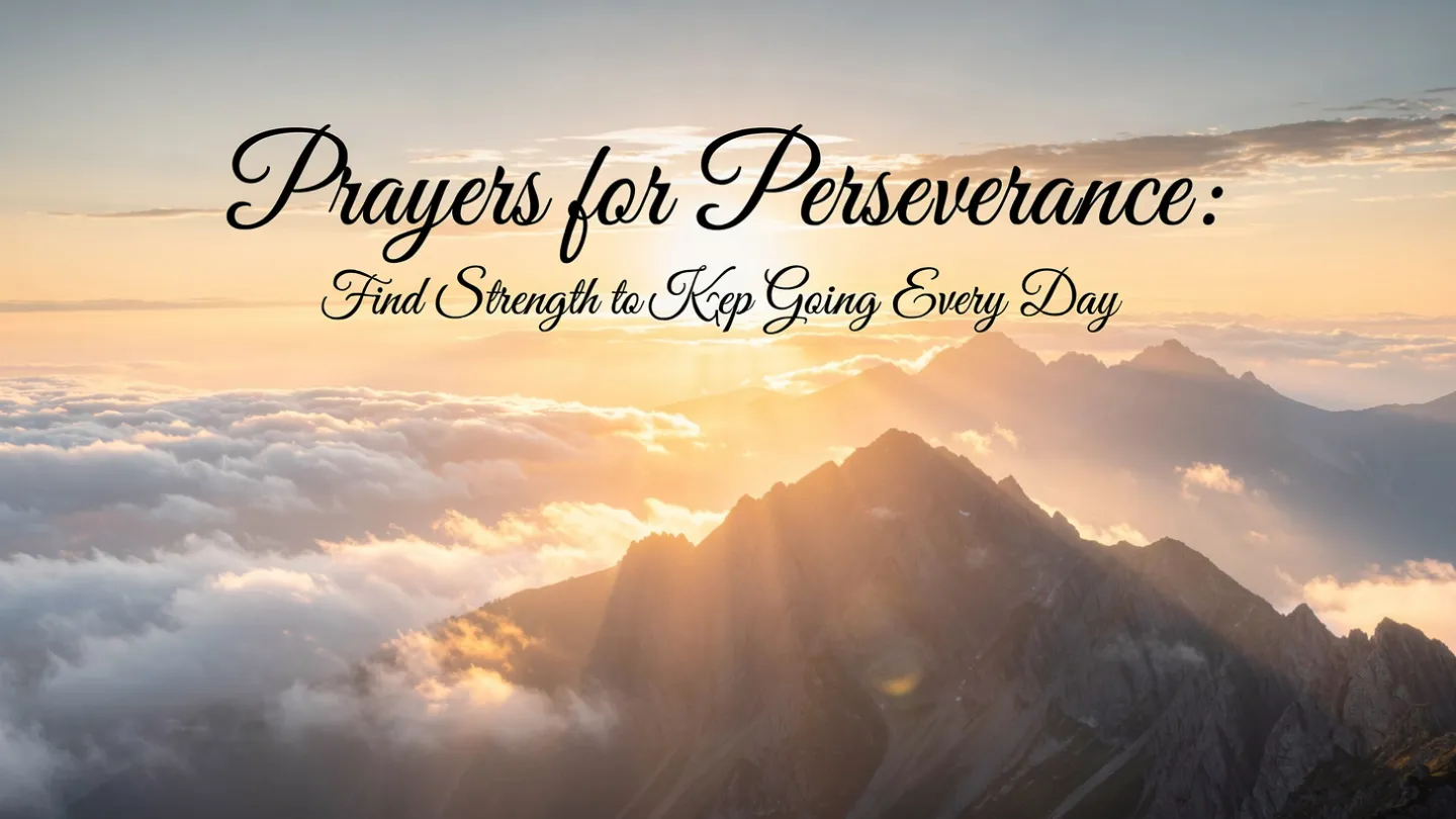 prayers for perseverance